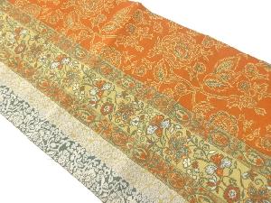 花唐草に草花模様織出し名古屋帯